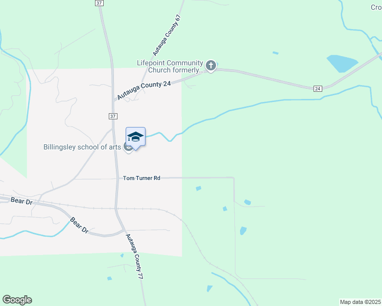 map of restaurants, bars, coffee shops, grocery stores, and more near 1658 Tom Turner Road in Billingsley
