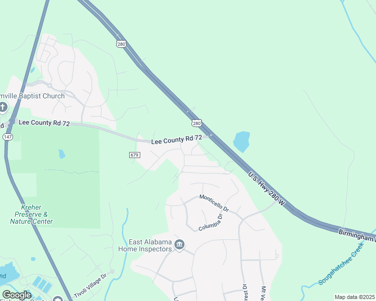 map of restaurants, bars, coffee shops, grocery stores, and more near 501 Cloverdale Drive in Auburn