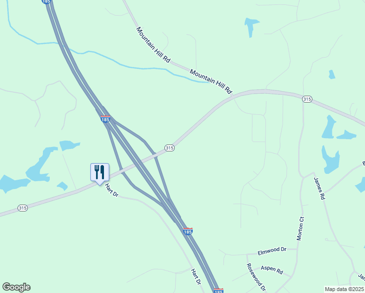 map of restaurants, bars, coffee shops, grocery stores, and more near 4898 Georgia 315 in Harris County