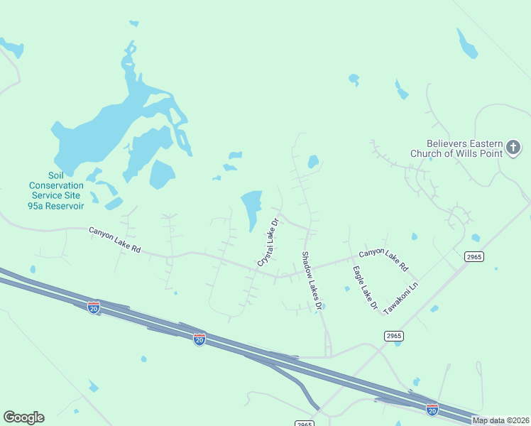 map of restaurants, bars, coffee shops, grocery stores, and more near 1143 Crystal Lake Drive in Wills Point