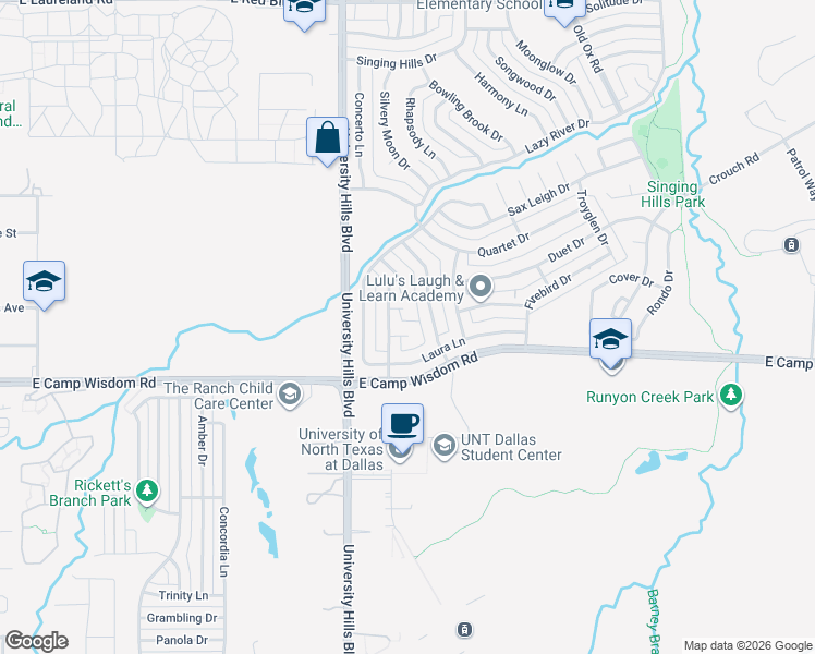 map of restaurants, bars, coffee shops, grocery stores, and more near 6918 Carioca Drive in Dallas