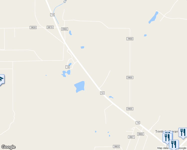 map of restaurants, bars, coffee shops, grocery stores, and more near 4767 Farm to Market 14 in Hawkins