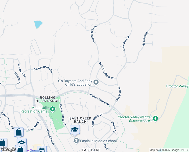 map of restaurants, bars, coffee shops, grocery stores, and more near 2936 Winding Fence Way in Chula Vista