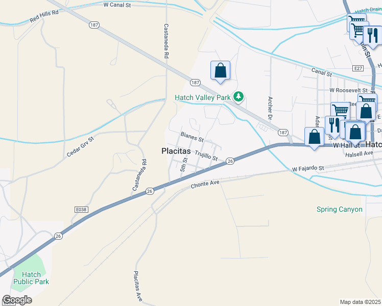 map of restaurants, bars, coffee shops, grocery stores, and more near 372-398 Albidres Street in Hatch