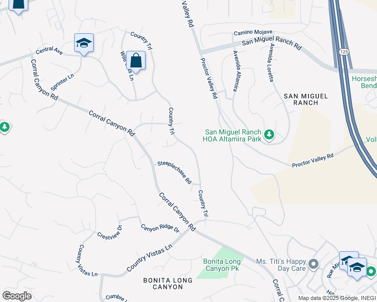 map of restaurants, bars, coffee shops, grocery stores, and more near 4120 Country Trl in Bonita