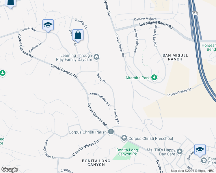 map of restaurants, bars, coffee shops, grocery stores, and more near 4120 Country Trl in Bonita