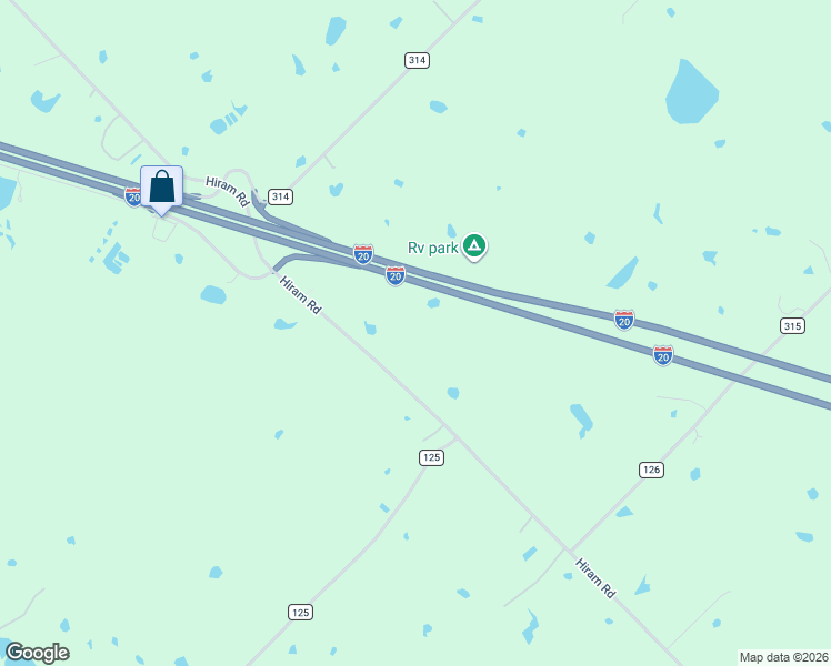 map of restaurants, bars, coffee shops, grocery stores, and more near 10975 Hiram Road in Terrell