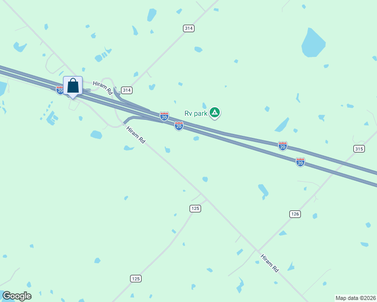 map of restaurants, bars, coffee shops, grocery stores, and more near 10975 Hiram Road in Terrell