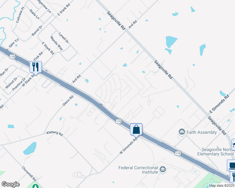 map of restaurants, bars, coffee shops, grocery stores, and more near 1036 Kennedy Avenue in Seagoville