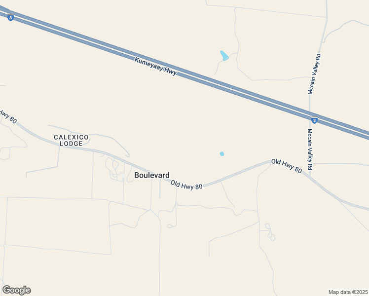 map of restaurants, bars, coffee shops, grocery stores, and more near 40760 Old Highway 80 in Boulevard