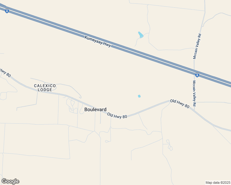 map of restaurants, bars, coffee shops, grocery stores, and more near 40760 Old Highway 80 in Boulevard