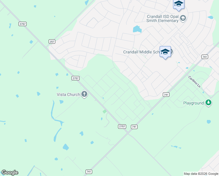 map of restaurants, bars, coffee shops, grocery stores, and more near in Crandall
