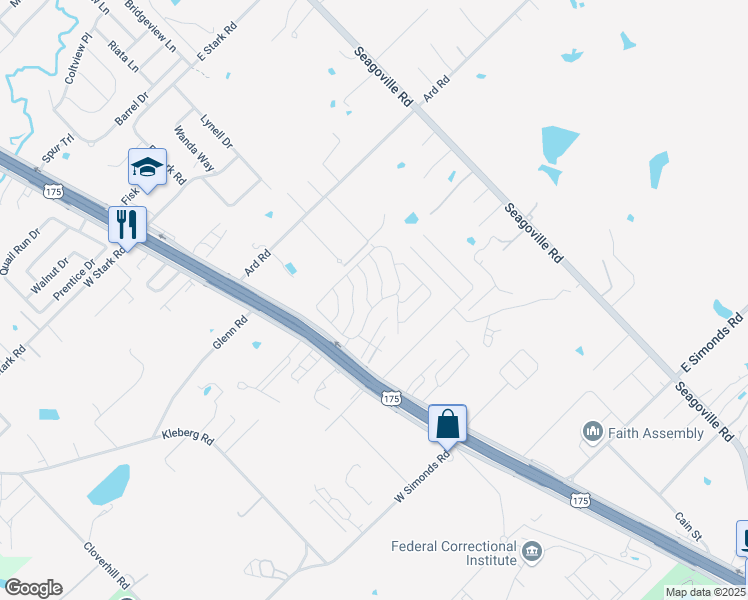 map of restaurants, bars, coffee shops, grocery stores, and more near 1036 Kennedy Avenue in Seagoville