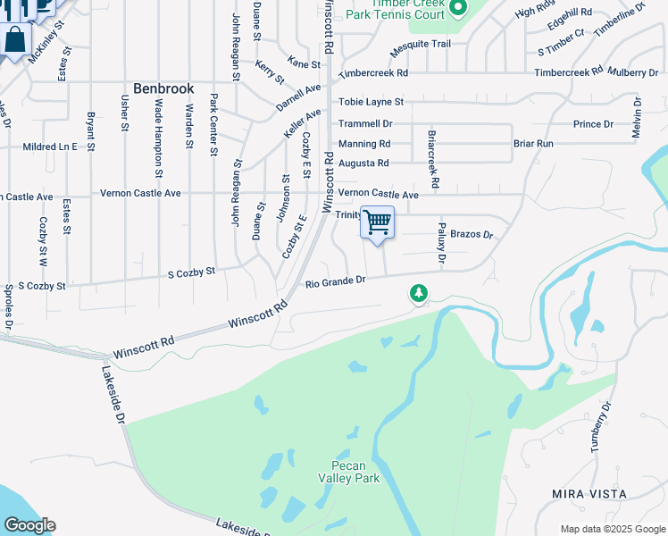 map of restaurants, bars, coffee shops, grocery stores, and more near 1352 Colorado Drive in Benbrook