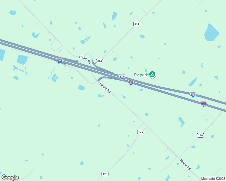 map of restaurants, bars, coffee shops, grocery stores, and more near 10689 Hiram Road in Terrell