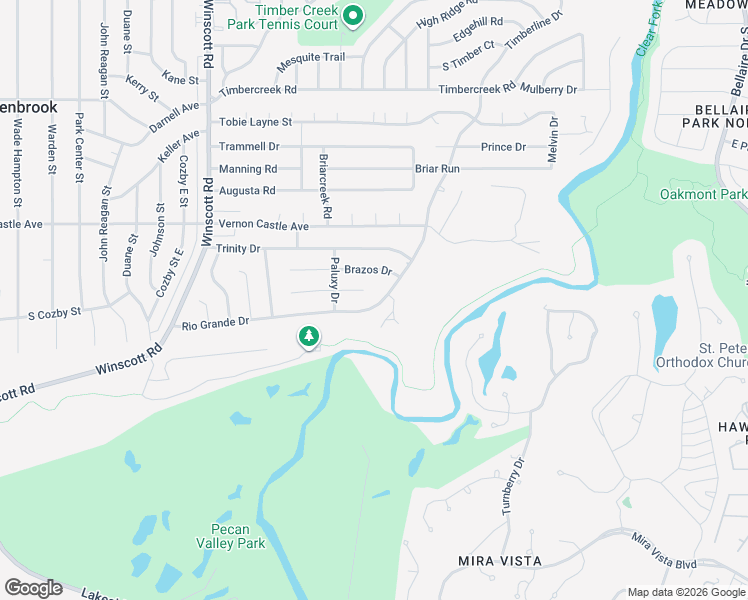 map of restaurants, bars, coffee shops, grocery stores, and more near 1316 Rio Grande Drive in Benbrook