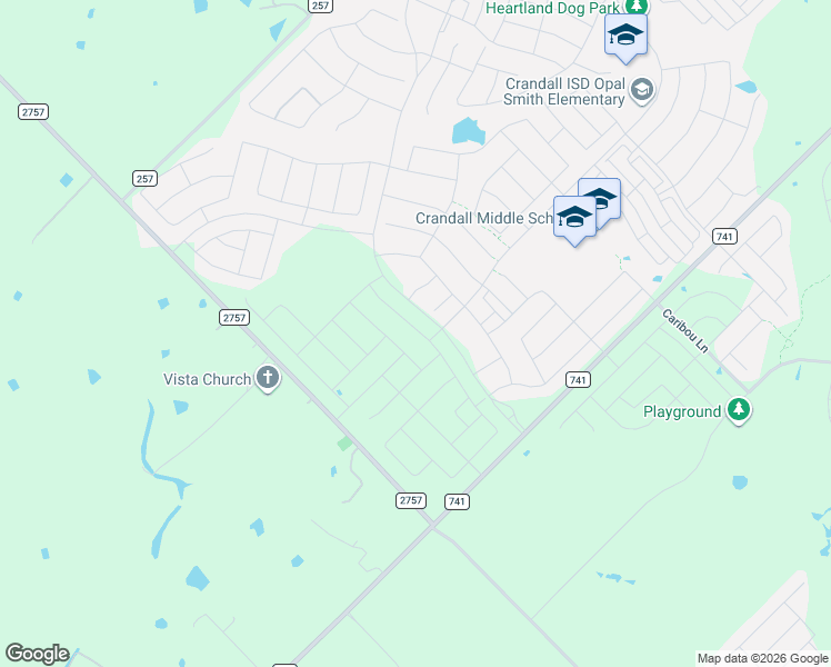 map of restaurants, bars, coffee shops, grocery stores, and more near 3774 Hometown Boulevard in Forney