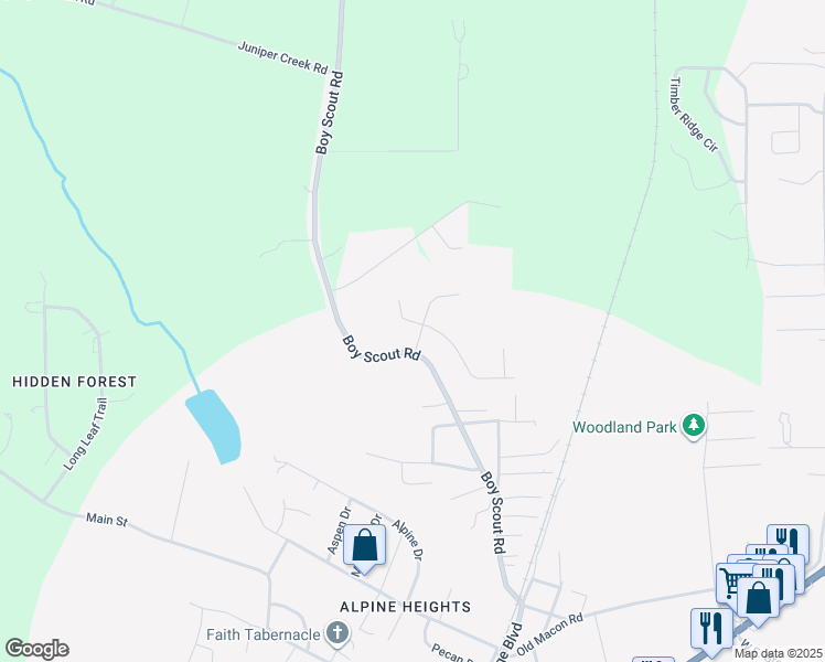 map of restaurants, bars, coffee shops, grocery stores, and more near 110 Williamsburg Trail in Byron