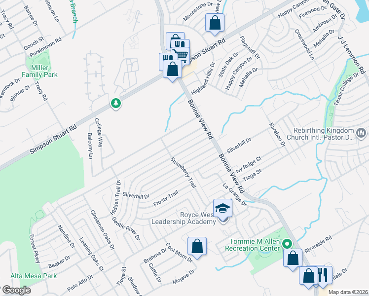 map of restaurants, bars, coffee shops, grocery stores, and more near 3703 Judge Dupree Drive in Dallas