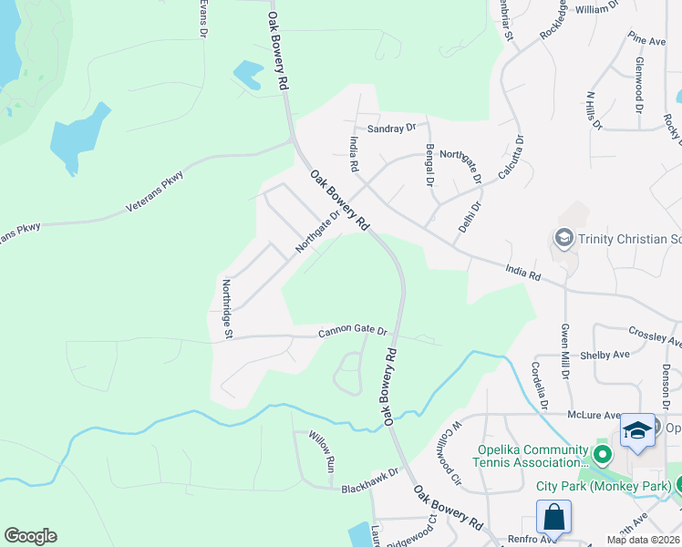 map of restaurants, bars, coffee shops, grocery stores, and more near 1800-1898 Northgate Dr in Opelika