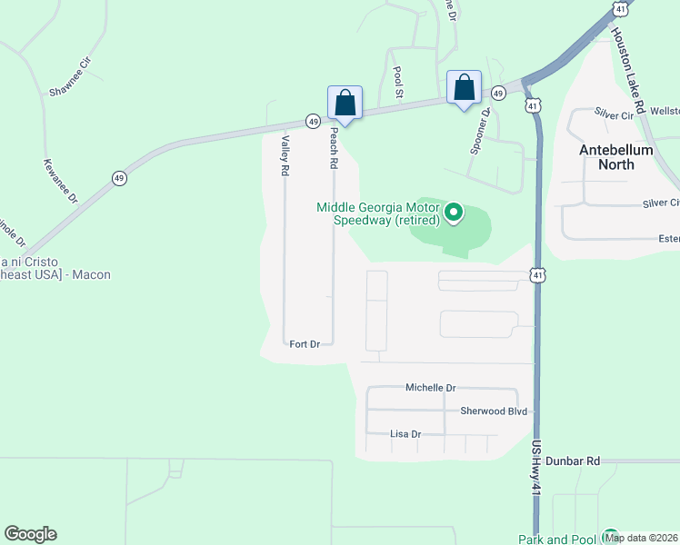 map of restaurants, bars, coffee shops, grocery stores, and more near 133 Peach Road in Byron
