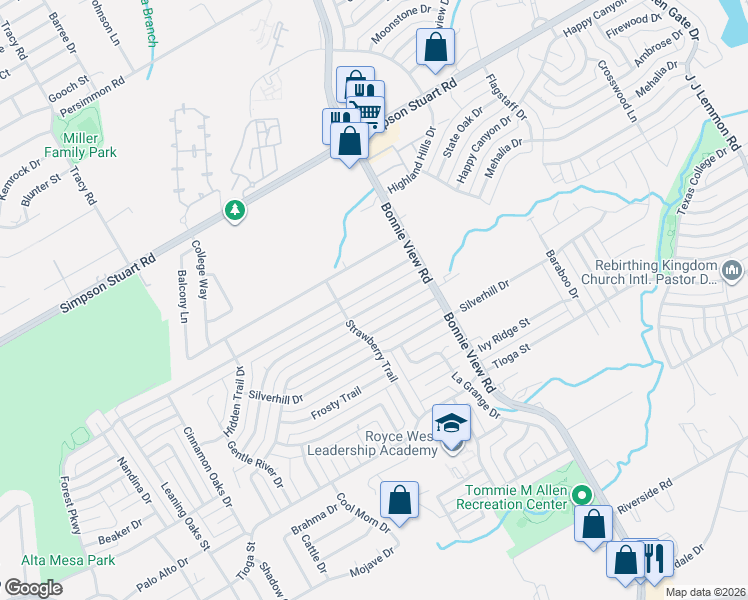 map of restaurants, bars, coffee shops, grocery stores, and more near 3703 Judge Dupree Drive in Dallas