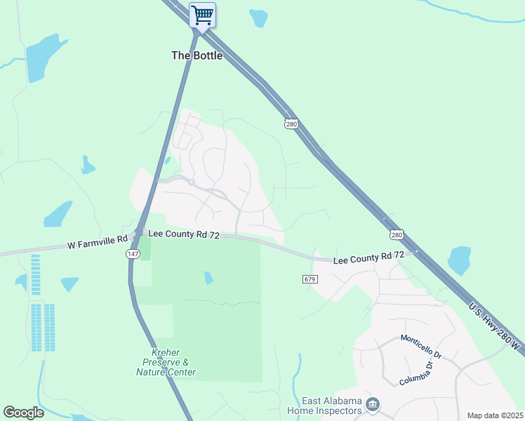 map of restaurants, bars, coffee shops, grocery stores, and more near Tuscany Hills Drive in Auburn