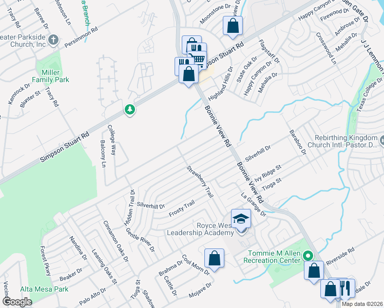 map of restaurants, bars, coffee shops, grocery stores, and more near 3703 Judge Dupree Drive in Dallas