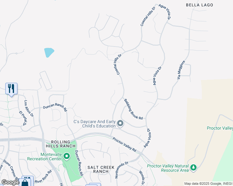 map of restaurants, bars, coffee shops, grocery stores, and more near 613 Overlook Place in Chula Vista