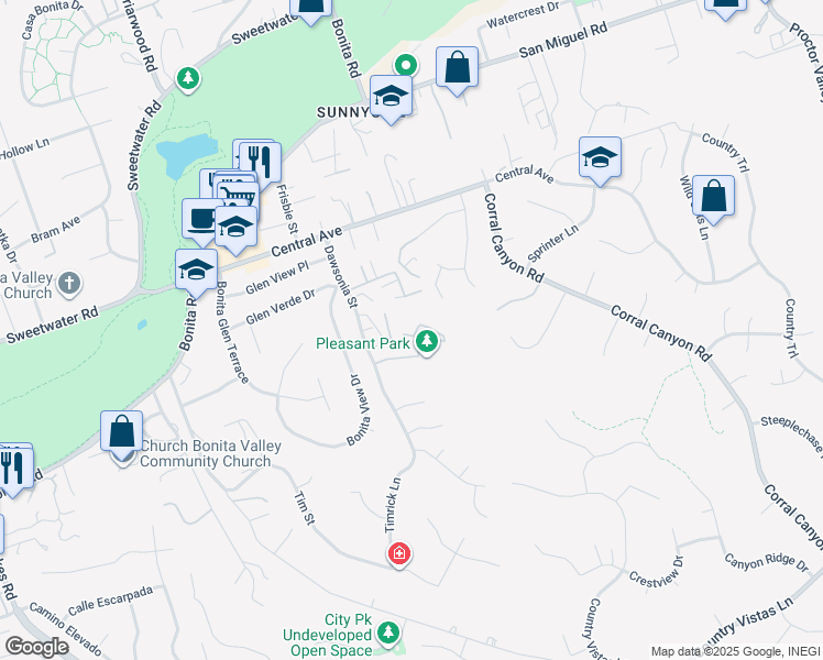 map of restaurants, bars, coffee shops, grocery stores, and more near 5364 Dressage Drive in Bonita
