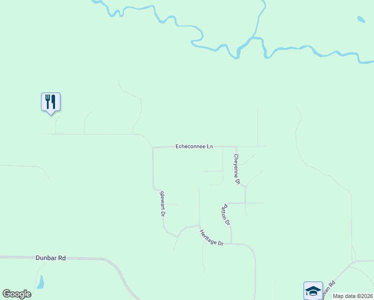 map of restaurants, bars, coffee shops, grocery stores, and more near 206 Echeconnee Lane in Warner Robins