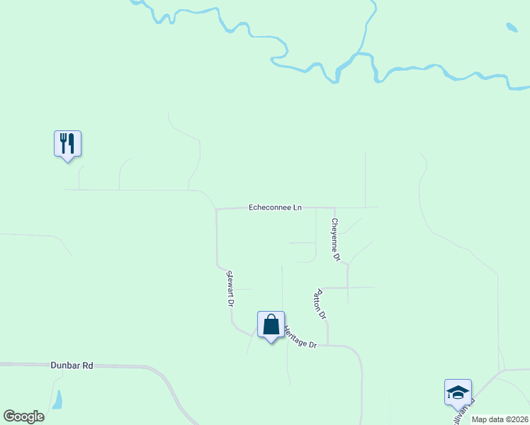map of restaurants, bars, coffee shops, grocery stores, and more near 206 Echeconnee Lane in Warner Robins