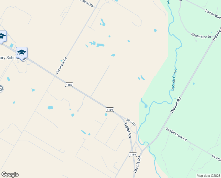 map of restaurants, bars, coffee shops, grocery stores, and more near 3401 Farm to Market Road 1189 in Brock