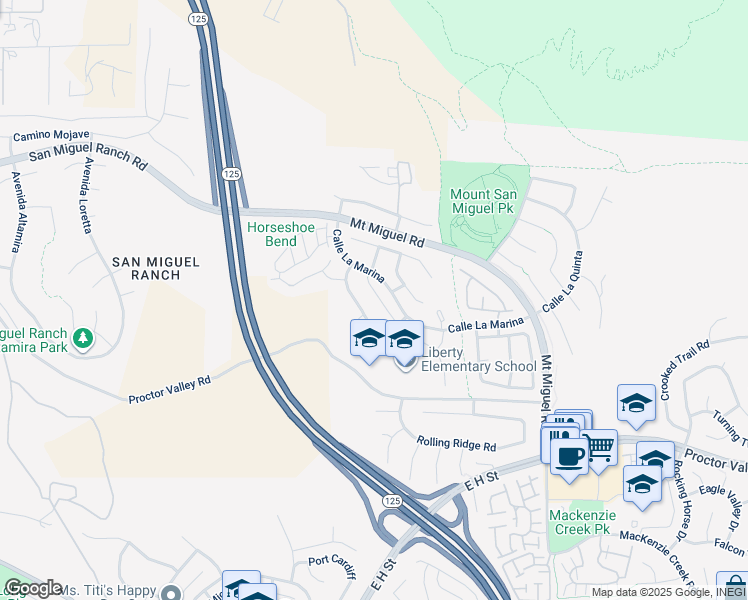 map of restaurants, bars, coffee shops, grocery stores, and more near 348 Plaza Los Osos in Chula Vista