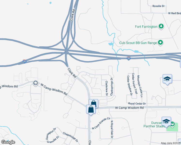 map of restaurants, bars, coffee shops, grocery stores, and more near 6915 Clarkridge Drive in Dallas