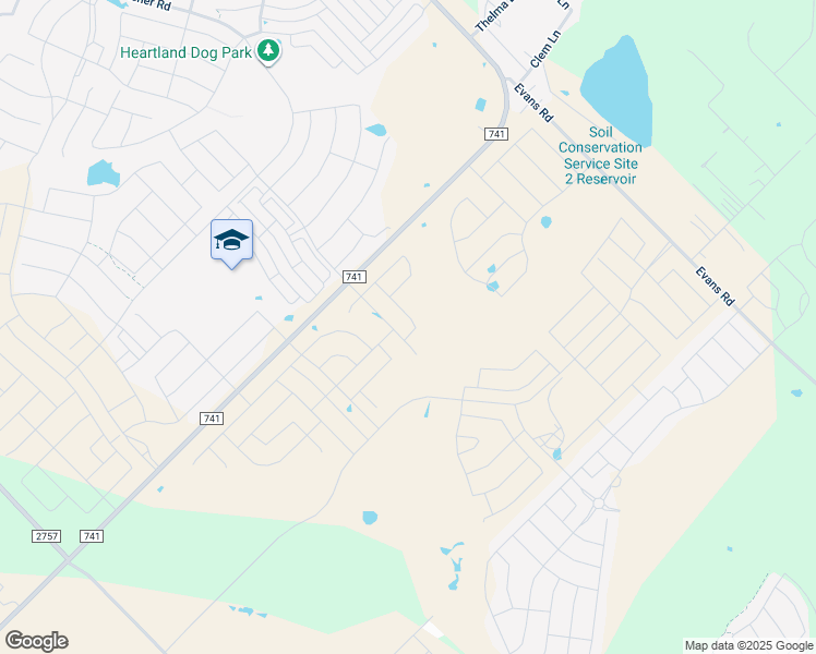 map of restaurants, bars, coffee shops, grocery stores, and more near in Crandall