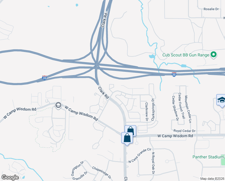 map of restaurants, bars, coffee shops, grocery stores, and more near 6969 Clarkridge Drive in Dallas