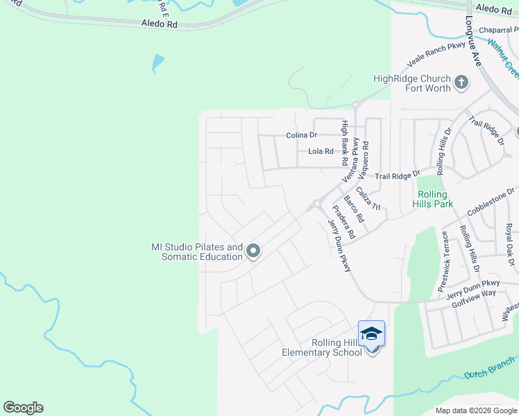 map of restaurants, bars, coffee shops, grocery stores, and more near 10600 Pleasant Grove Way in Fort Worth