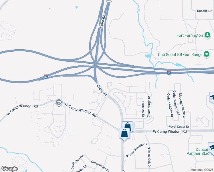 map of restaurants, bars, coffee shops, grocery stores, and more near 6811 Clarkridge Drive in Dallas