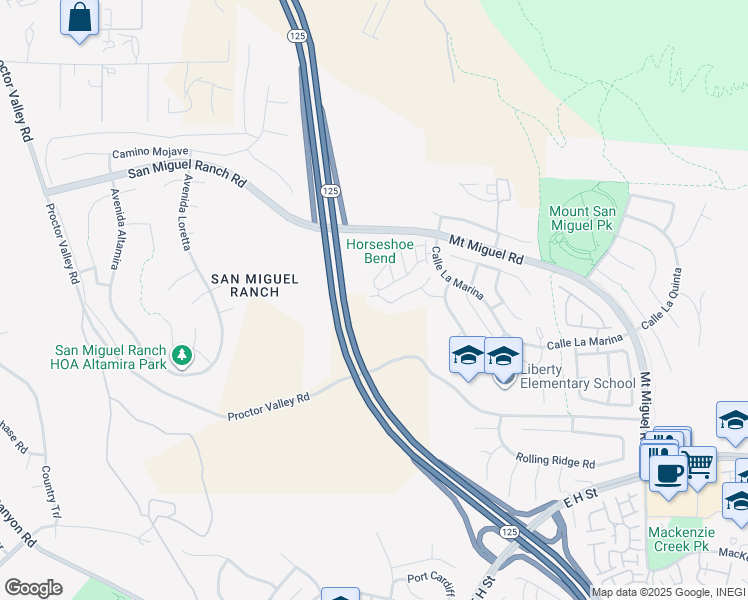 map of restaurants, bars, coffee shops, grocery stores, and more near 2064 Aviata Road in Chula Vista