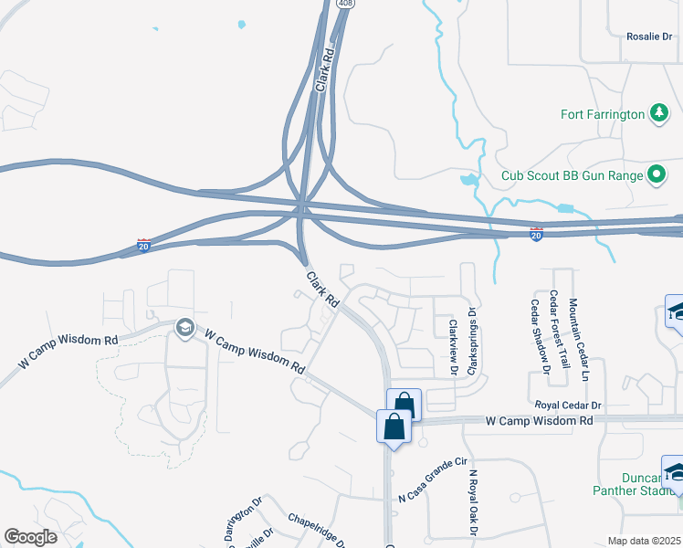 map of restaurants, bars, coffee shops, grocery stores, and more near 6811 Clarkridge Drive in Dallas
