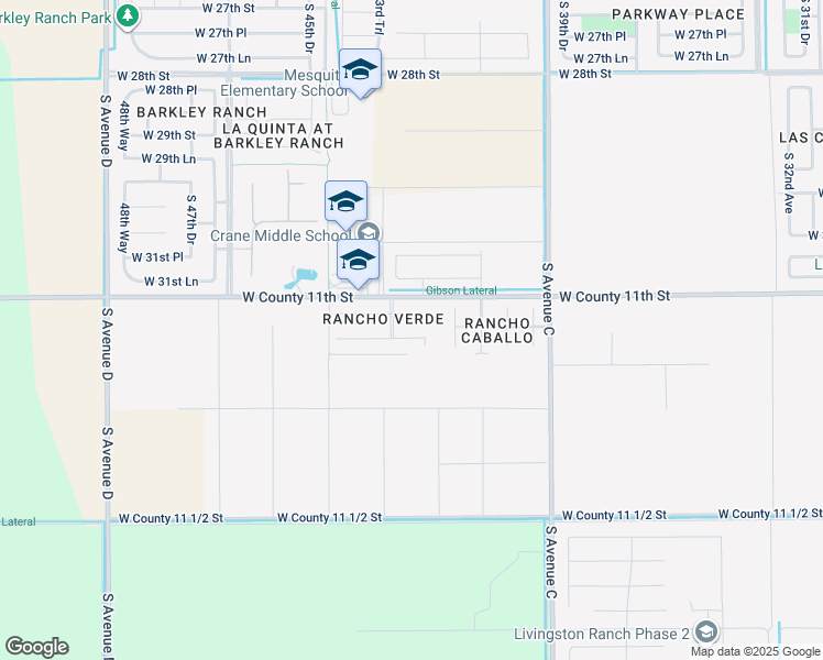 map of restaurants, bars, coffee shops, grocery stores, and more near 4358 West Vaquero Lane in Yuma