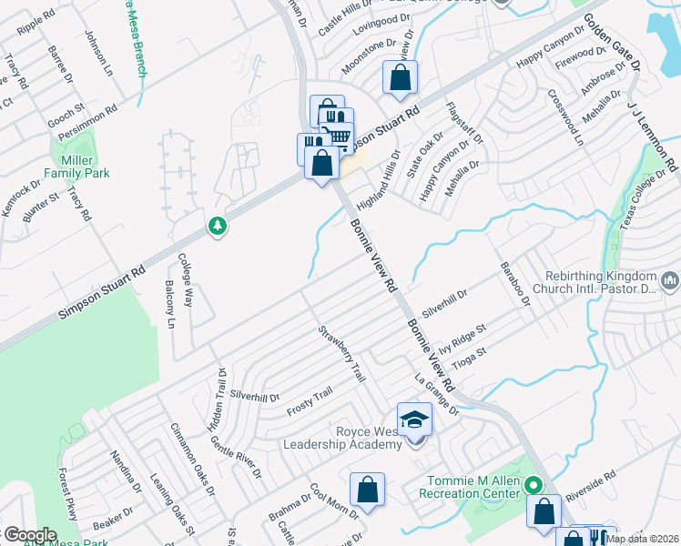 map of restaurants, bars, coffee shops, grocery stores, and more near 3736 Pinebrook Drive in Dallas