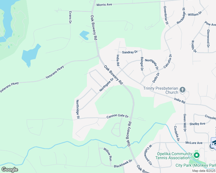 map of restaurants, bars, coffee shops, grocery stores, and more near 1800 Northgate Drive in Opelika