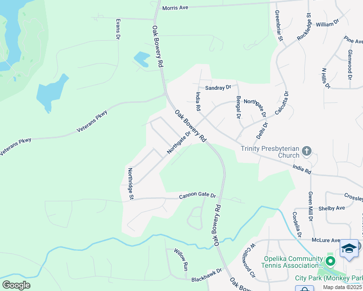 map of restaurants, bars, coffee shops, grocery stores, and more near 1800 Northgate Drive in Opelika