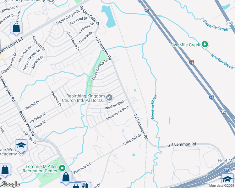 map of restaurants, bars, coffee shops, grocery stores, and more near 4247 Tioga Street in Dallas