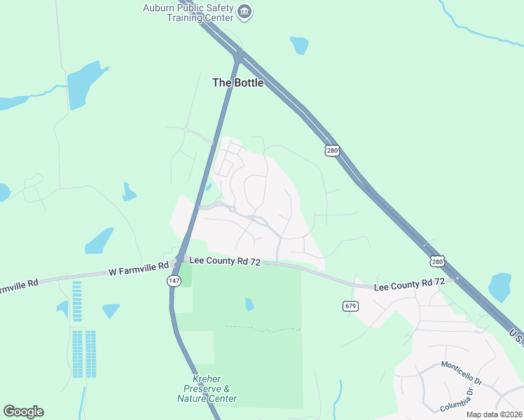 map of restaurants, bars, coffee shops, grocery stores, and more near 2644 Sophia Court in Auburn