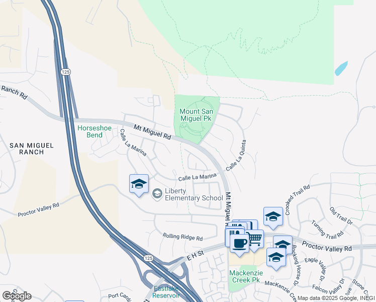 map of restaurants, bars, coffee shops, grocery stores, and more near 357 Callesita Mariola in Chula Vista