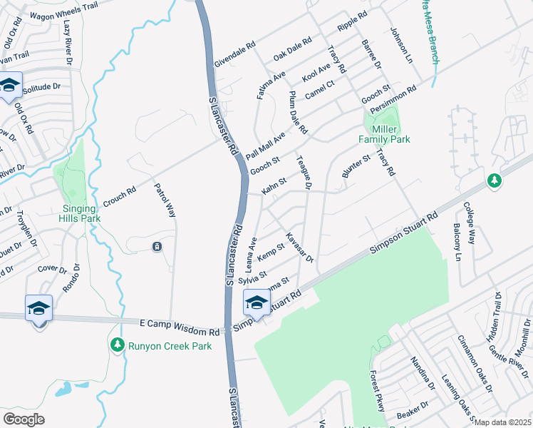 map of restaurants, bars, coffee shops, grocery stores, and more near 6402 Leana Avenue in Dallas