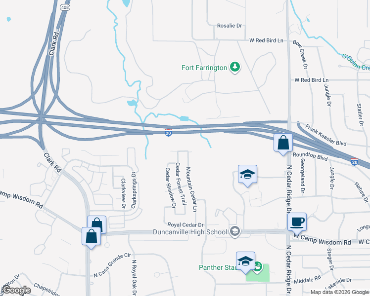 map of restaurants, bars, coffee shops, grocery stores, and more near 6639 Mountain Cedar Drive in Dallas